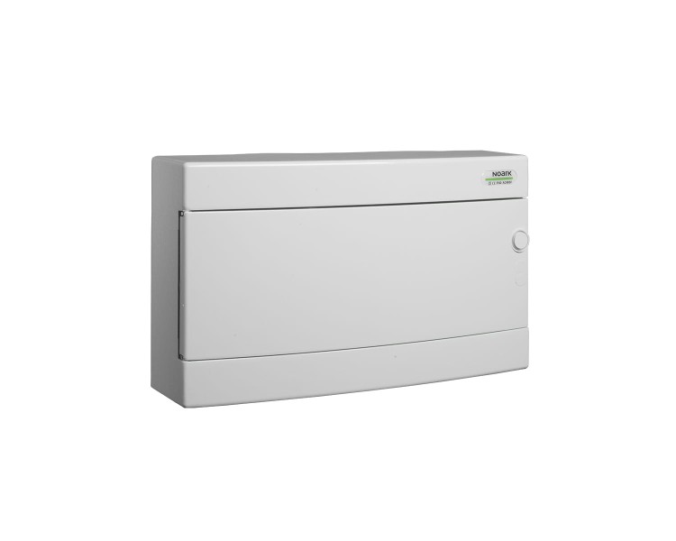 Plastikowa obudowa instalacyjna, białe drzwi, natynkowa, IP40, 1 rząd, 24 moduły PNS 1x24W 113299 Noark rozdzielnica elektryczna n/t