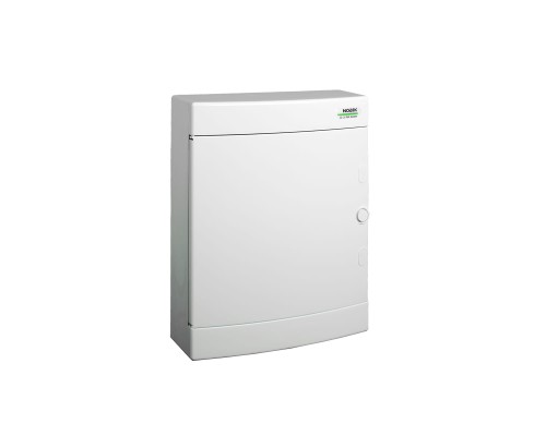 Plastikowa obudowa instalacyjna, białe drzwi, natynkowa, IP40, 2 rzędy, 2x12 modułów, PNS 24W 101507 Noark rozdzielnica elektryczna n/t