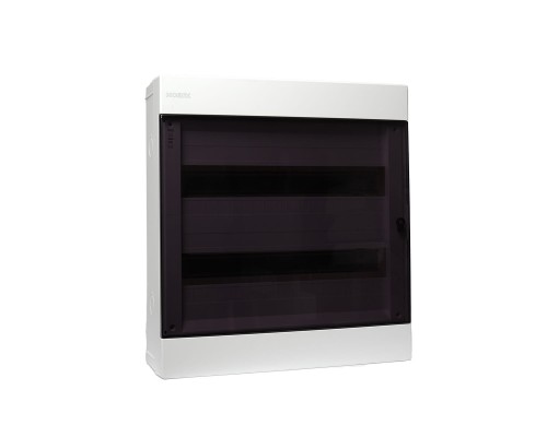 Plastikowa obudowa instalacyjna, powiększona przestrzeń za szynami DIN, przezroczyste drzwi, natynkowa, IP40, 2 rzędy, 36 modułów PNS2 E 2x18T 113289 Noark rozdzielnica elektryczna n/t