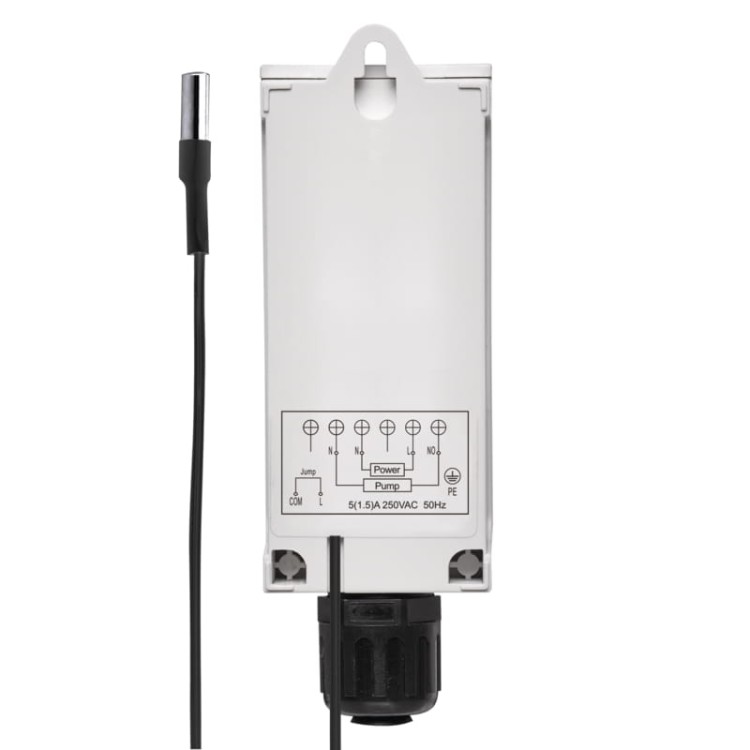 Termostat przylgowy na rurę do pompy C.O. ciepła obiegowej z kapilarą P5684 Emos stykowy elektroniczny regulator temperatury sterownik  z czujnikiem kapilarowym kapilarnym