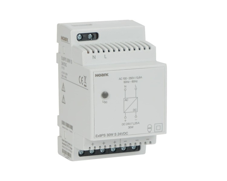 Zasilacz, 30W, Stabilizowane wyjście, 24V DC Ex9PS 30W S 24VDC 111725 Noark na szynę DIN