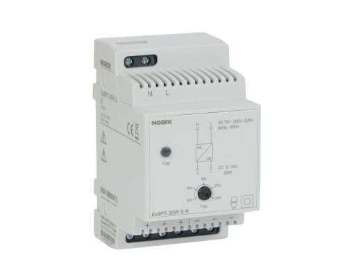 Zasilacz, 30W, Stabilizowane wyjście, Regulowane napięcie 12-24V DC Ex9PS 30W S R 111726 Noark na szynę DIN