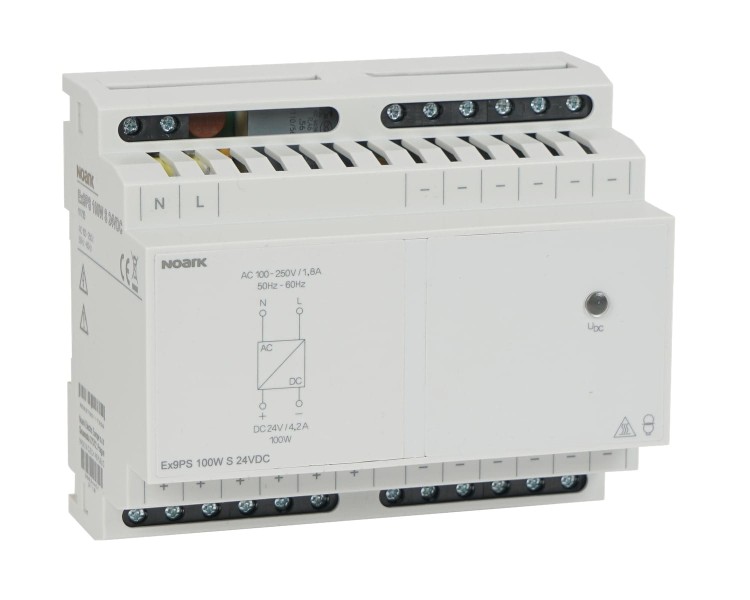 Zasilacz, 100W, Stabilizowane wyjście, 24V DC Ex9PS 100W S 24VDC 111735 Noark na szynę DIN