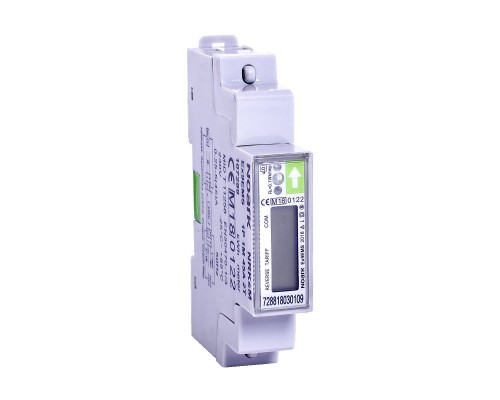 Inteligentny licznik energii 1-fazowy, 1-modułowy, 45A, dwutaryfowy, wyświetlacz LCD, MID Ex9EMS 1P 1M 45A 2T 107288 Noark na szynę DIN
