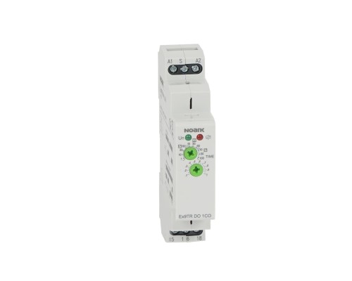 Jednofunkcyjny przekaźnik czasowy, opóźnione załączanie, styk 1 CO 16A, 12-240V AC/DC Ex9TR DO 1CO 111731 Noark na szynę DIN