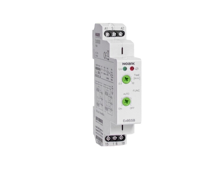 Wyłącznik schodowy, funkcje podstawowe, 230VEx9SSB 230V 110558 Noark na szynę DIN