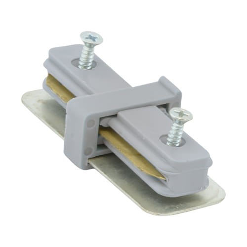 Łącznik do szynoprzewodu środkowy prosty Connector 02517 Struhm Ideus Loft nowoczesna sufitowy ścienny do oświetlenie szynowe listwa natynkowa szynoprzewodów 230V szary złączka srebrny
