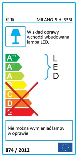 Lampa szynowa Reflektor szynowy LED COB MILANO-5 5W HL835L 4200K 02718 Struhm Ideus Loft nowoczesna sufitowa ścienna oświetlenie szynowe 230V czarna