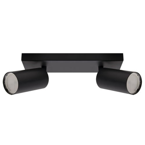 Lampa ścienno-sufitowa Industrialna Kinkiet MANAM GU10 2L BLACK 03764 Struhm Ideus Czarna Loft nowoczesny metalowy czarny podwójny