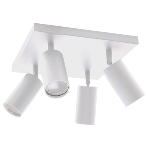 Lampa ścienno-sufitowa Industrialna MANAM GU10 4D WHITE 03762 Struhm Ideus Biała Loft nowoczesny metalowy biały poczwórna