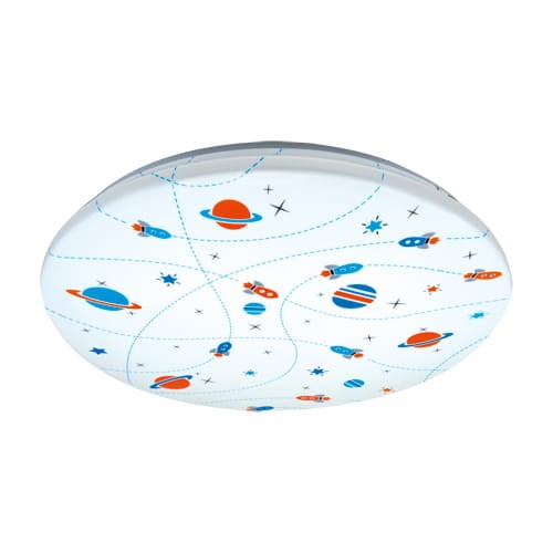 Plafoniera lampa sufitowa Dziecięca KIDI LED COSMOS 20W 4000K 03647 Struhm Ideus nowoczesna kosmos planety rakiety gwiazdy kolorowe plafon do pokoju dziecięcego