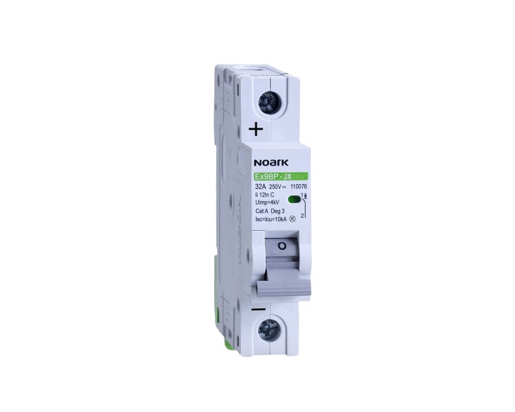 Wyłącznik nadprądowy DC 10 kA, ch-ka C, 16 A, 250 V DC, 1 moduł szer. Ex9BP-JX(+) 1P C16 110073 Noark nadmiarowo prądowy