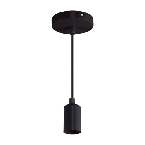 Lampa sufitowa wisząca sznur przewód oprawka do żarówki Industrialna UNO E27 CLG BLACK 03811 Struhm Ideus Loft nowoczesna 1m czarna