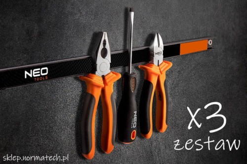 Listwy magnetyczne Zestaw 3szt 84-144 NEO TOOLS na narzędzia do powieszenia na ścianie Listew Listwa x3 Trzy