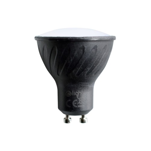 Żarówka punktowa Spot Reflektor LED 6W GU10 R50 BLACK EKZA268 Milagro Eko-Light 4000K kąt świecenia 100° dekoracyjna wewnętrzna i zewnętrzna wymienna czarna obudowa do podświetlenia reflector barwa neutralna dzienna