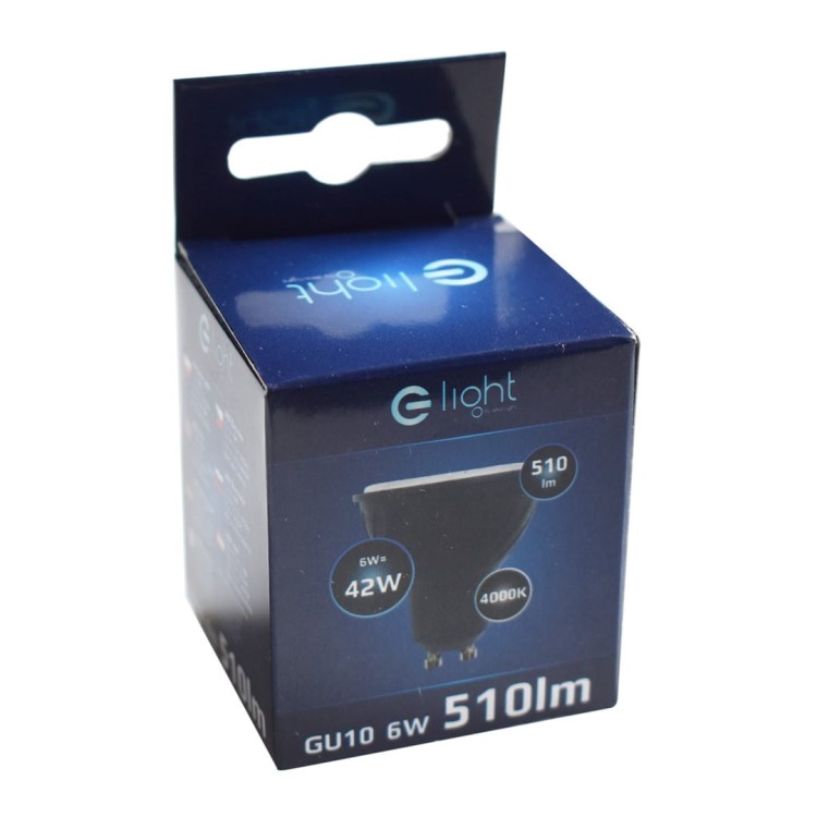 Żarówka punktowa Spot Reflektor LED 6W GU10 R50 BLACK EKZA251 Milagro Eko-Light 3000K kąt świecenia 100° dekoracyjna wewnętrzna i zewnętrzna wymienna czarna obudowa do podświetlenia reflector barwa ciepła ciepłobiała