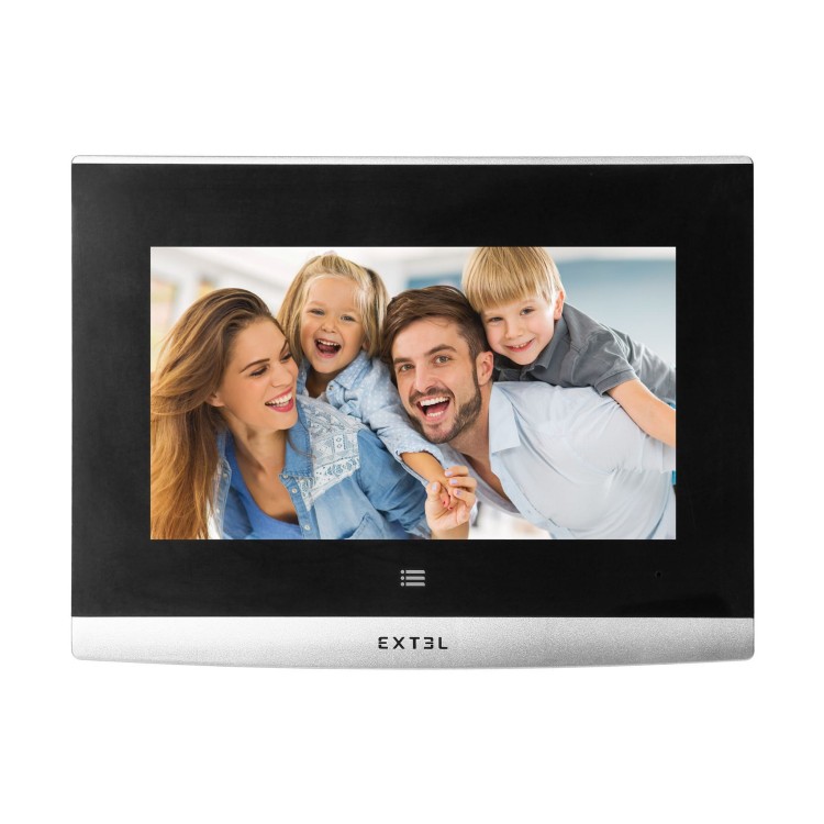 Zestaw wideodomofonowy 7" komplet Wave EXTEL720313 Extel SMART wideodomofon LCD dzwonek bezprzewodowy do 350m z WiFi + APP bezsłuchawkowy dotykowy OSD sterowanie furtką i bramą Inteligentny telefonem i głosem Google Home Alexa czarno-srebrny