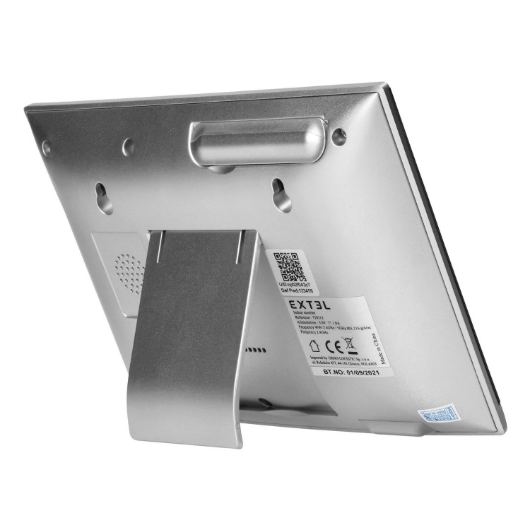 Zestaw wideodomofonowy 7" komplet Wave EXTEL720313 Extel SMART wideodomofon LCD dzwonek bezprzewodowy do 350m z WiFi + APP bezsłuchawkowy dotykowy OSD sterowanie furtką i bramą Inteligentny telefonem i głosem Google Home Alexa czarno-srebrny