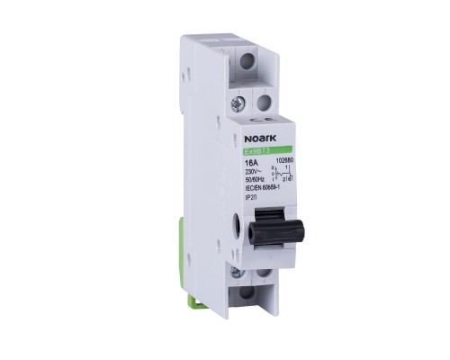 3-pozycyjny przełącznik instalacyjny (I-0-II), 32 A, styki 2 CO Ex9BT3 2CO 32A 102683 Noark modułowy