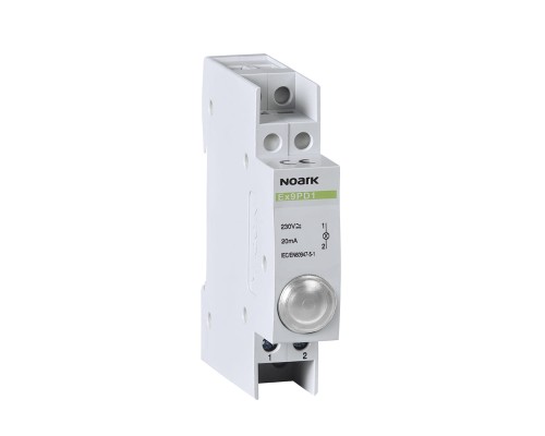 Lampka sygnalizacyjna, 12V AC/DC, 1 biała LED Ex9PD1w 12V AC/DC 102450 Noark kontrolka świetlna