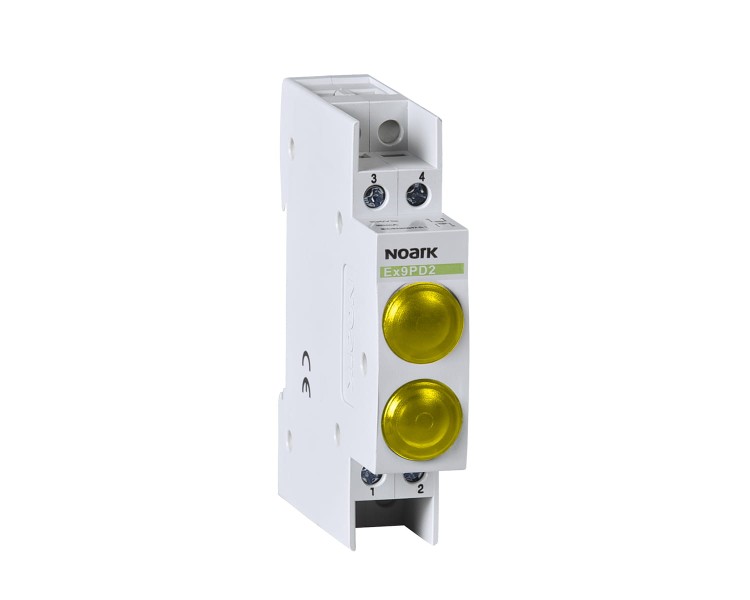 Lampka sygnalizacyjna, 230V AC/DC, 1 żółta LED i 1 żółta LED Ex9PD2yy 230V AC/DC 102503 Noark kontrolka świetlna