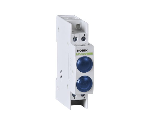 Lampka sygnalizacyjna, 12V AC/DC, 1 niebieska LED i 1 niebieska LED Ex9PD2bb 12V AC/DC 102515 Noark kontrolka świetlna