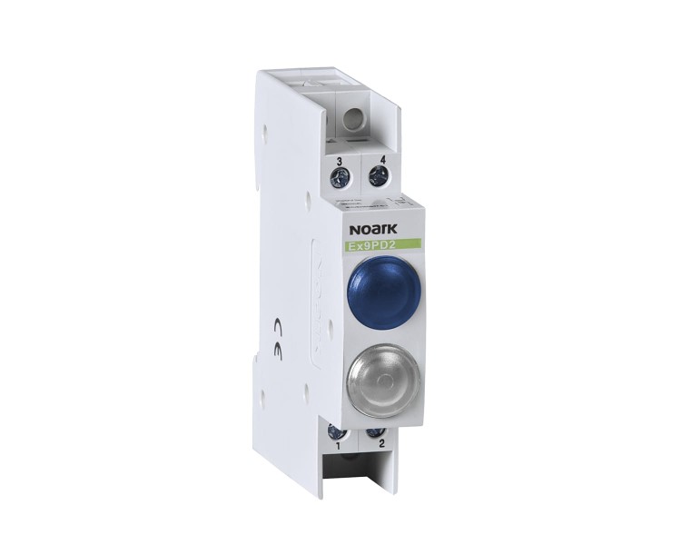 Lampka sygnalizacyjna, 110V AC/DC, 1 niebieska LED i 1 biała LED Ex9PD2bw 110V AC/DC 102522 Noark kontrolka świetlna