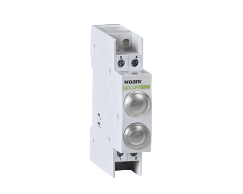 Lampka sygnalizacyjna, 12V AC/DC, 1 biała LED i 1 biała LED Ex9PD2ww 12V AC/DC 102525 Noark kontrolka świetlna