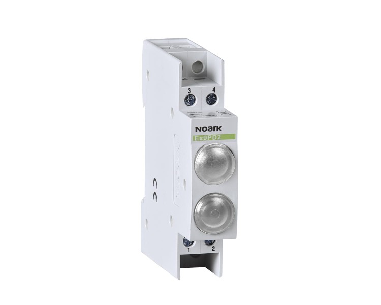 Lampka sygnalizacyjna, 24V AC/DC, 1 biała LED i 1 biała LED Ex9PD2ww 24V AC/DC 102526 Noark kontrolka świetlna