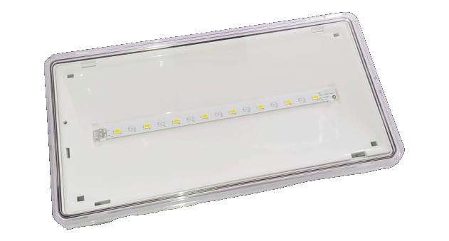 Oprawa Awaryjna oświetlenie awaryjne EXIT M LED AWEX ETE/1W/E/1/SE/AT/WH IP65 1W 1h AT z piktogramem PU31 3.6V Jednozadaniowa oświetlenia awaryjnego pod piktogram biała