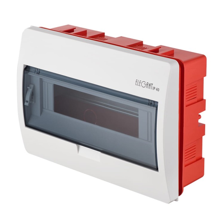 Rozdzielnica modułowa 1x12 podtynkowa p/t IP40 z listwami przyłączeniowymi ELEGANT RP 1x12 (N+PE) 2413-01 ELEKTRO-PLAST Nasielsk