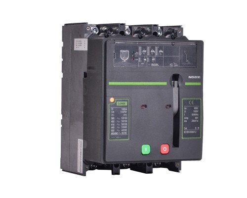Wyłącznik mocy MCCB, rozmiar M6, SU20L, Icu=Ics=70kA, In=1000A, 3-bieg. Z napędem silnikowym 400 V AC Ex9M6Q SU20L 1000 3P MOD AC400 110405 Noark kompaktowy z elektronicznym wyzwalaczem