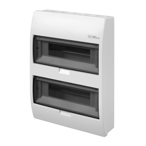 Rozdzielnica modułowa 2x12 natynkowa n/t IP40 z listwami przyłączeniowymi ELEGANT RN 2x12 (PE+N) 2405-01 ELEKTRO-PLAST Nasielsk