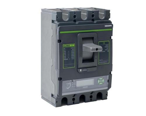 Wyłącznik mocy MCCB, rozmiar M3, SU20S (LCD), Icu=70kA, In=630A, 3-bieg. Ex9M3Q SU20S 630 3P EU 111341 Noark kompaktowy z elektronicznym wyzwalaczem