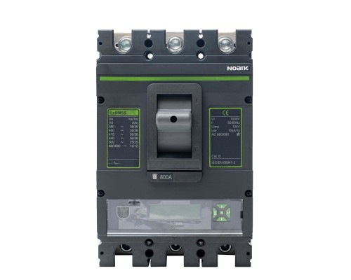 Wyłącznik mocy MCCB, rozmiar M4, SU20S (LCD), Icu=150kA, In=630A, 3-bieg. Ex9M4P SU20S 630 3P EU 111365 Noark kompaktowy z elektronicznym wyzwalaczem