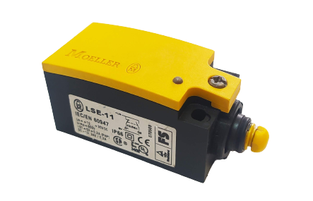Wyłącznik krańcowy 1R 1Z nastawiany elektronicznie popychacz kopułkowy LSE-11 266121 Eaton Moeller IP66 krańcówka żółty