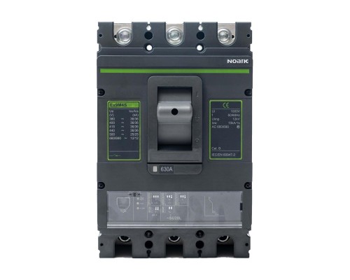 Wyłącznik mocy MCCB, rozmiar M3, SU20L (DIP), Icu=100kA, In=630A, 3-bieg. Ex9M3H SU20L 630 3P EU 111247 Noark kompaktowy z elektronicznym wyzwalaczem