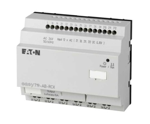 Moduł rozszerzeń 24V AC 12x wejść 6x wyjść EASY719-AB-RCX 274114 Eaton Moeller rozszerzenie przekaźnika programowalnego rozszerzenia do Easy
