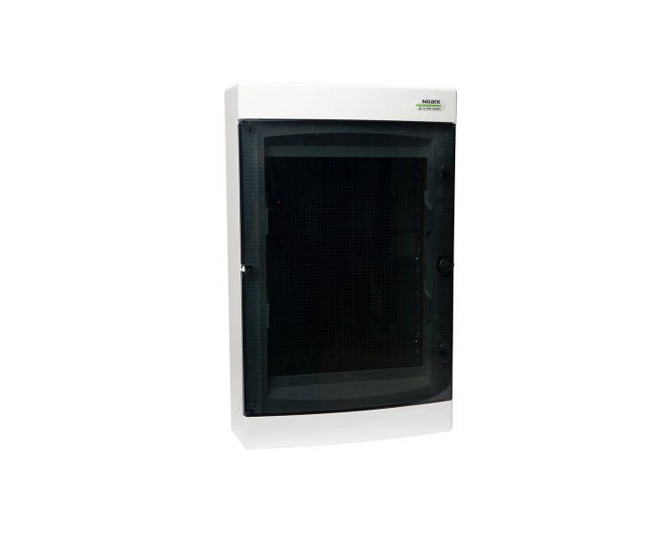 Rozdzielnica multimedialna plastikowa obudowa, przezroczyste drzwi, natynkowa, IP40, 2 rzędy, 2x12 modułów PNS-MM 24T 113407 Noark szafa