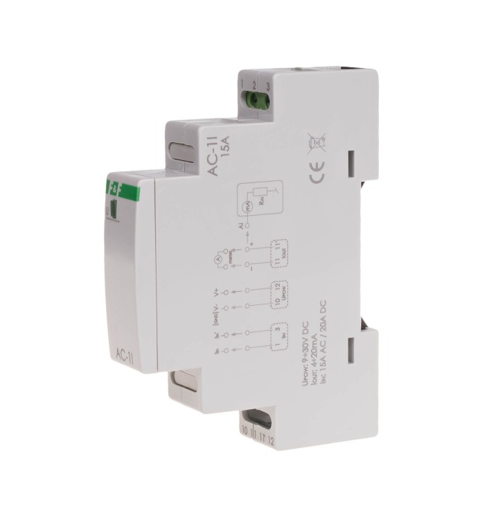 Analogowy przetwornik natężenia prądu, jednofazowy MAX-AC-1I-15A F&F