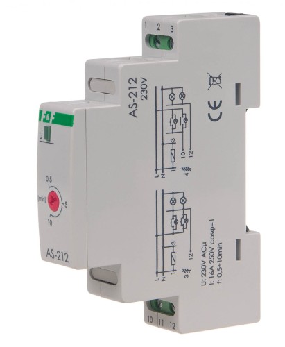Automat schodowy - montaż na szynie DIN, 230V AS-212 F&F