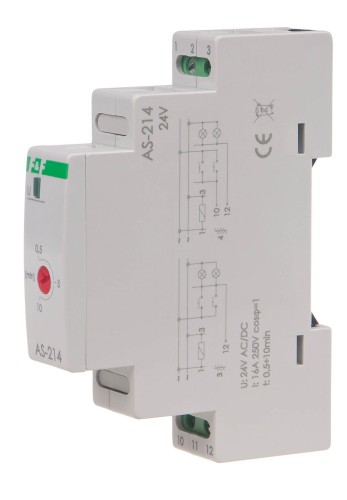 Automat schodowy - montaż na szynie DIN, 24V AS-214 F&F