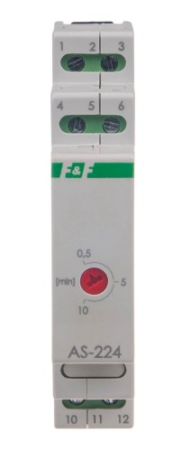 Automat schodowy - funkcja przeciwblokady montaż na szynie DIN 24V AS-224 F&F