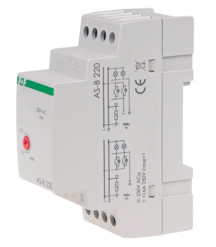 Automat schodowy, montaż na szynie DIN 230V AS-B220 F&F
