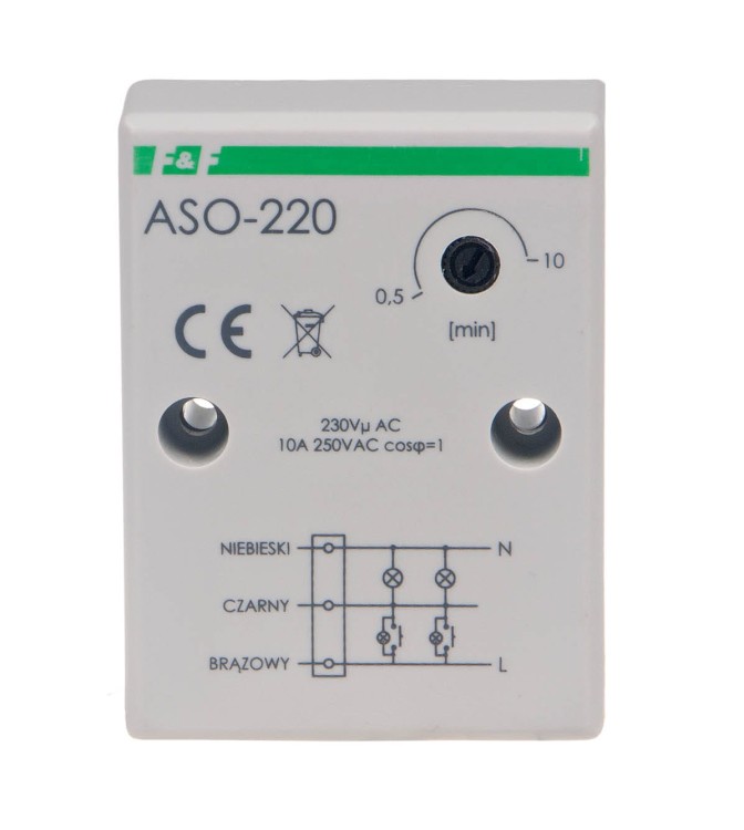 Automat schodowy z przyłączem kablowym 230V ASO-220 F&F