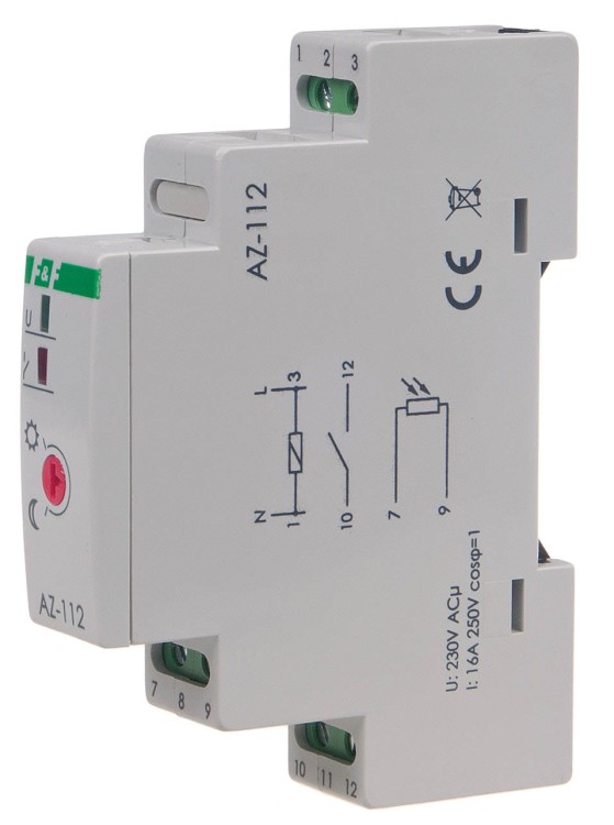 Automat zmierzchowy z sondą zewnętrzną Ø10 mm AZ-112 F&F 16A 230V Zmierzchowy włącznik zestaw