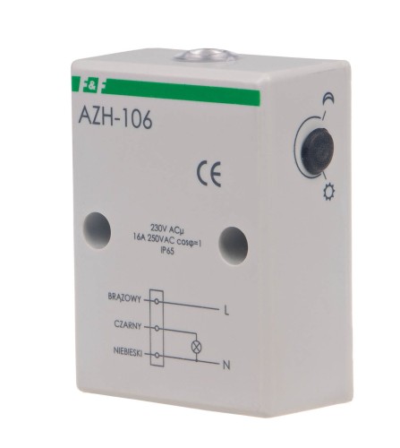 Automat zmierzchowy z wewnętrznym czujnikiem światłoczułym; 230V AZH-106 F&F