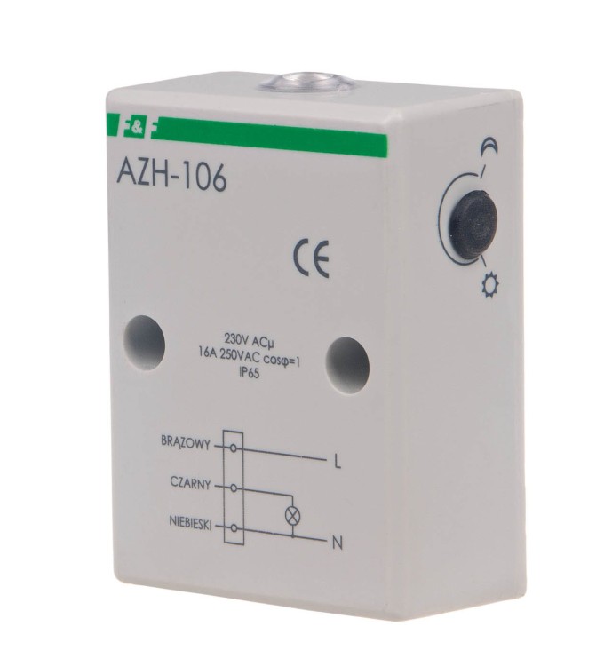 Automat zmierzchowy z wewnętrznym czujnikiem światłoczułym; 230V AZH-106 F&F