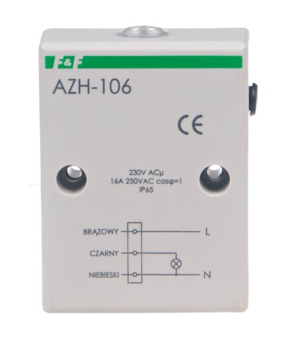 Automat zmierzchowy z wewnętrznym czujnikiem światłoczułym; 230V AZH-106 F&F