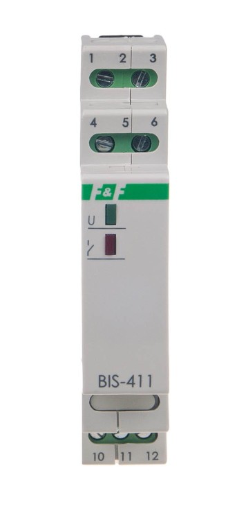 Przekaźnik bistabilny 9÷30 V AC/DC, montaż na szynie DIN BIS-411-24V F&F